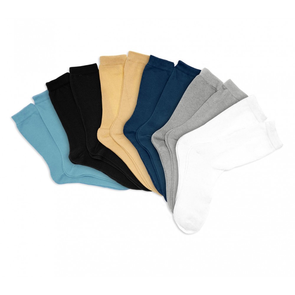 Pack di 3 - 6 - 12 calzini corti in cotone colorati per bambini in diverse taglie