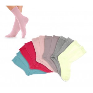 Image of Pack di 3 - 6 - 12 calzini corti in cotone colorati EASY FUN bimbe %EAN%