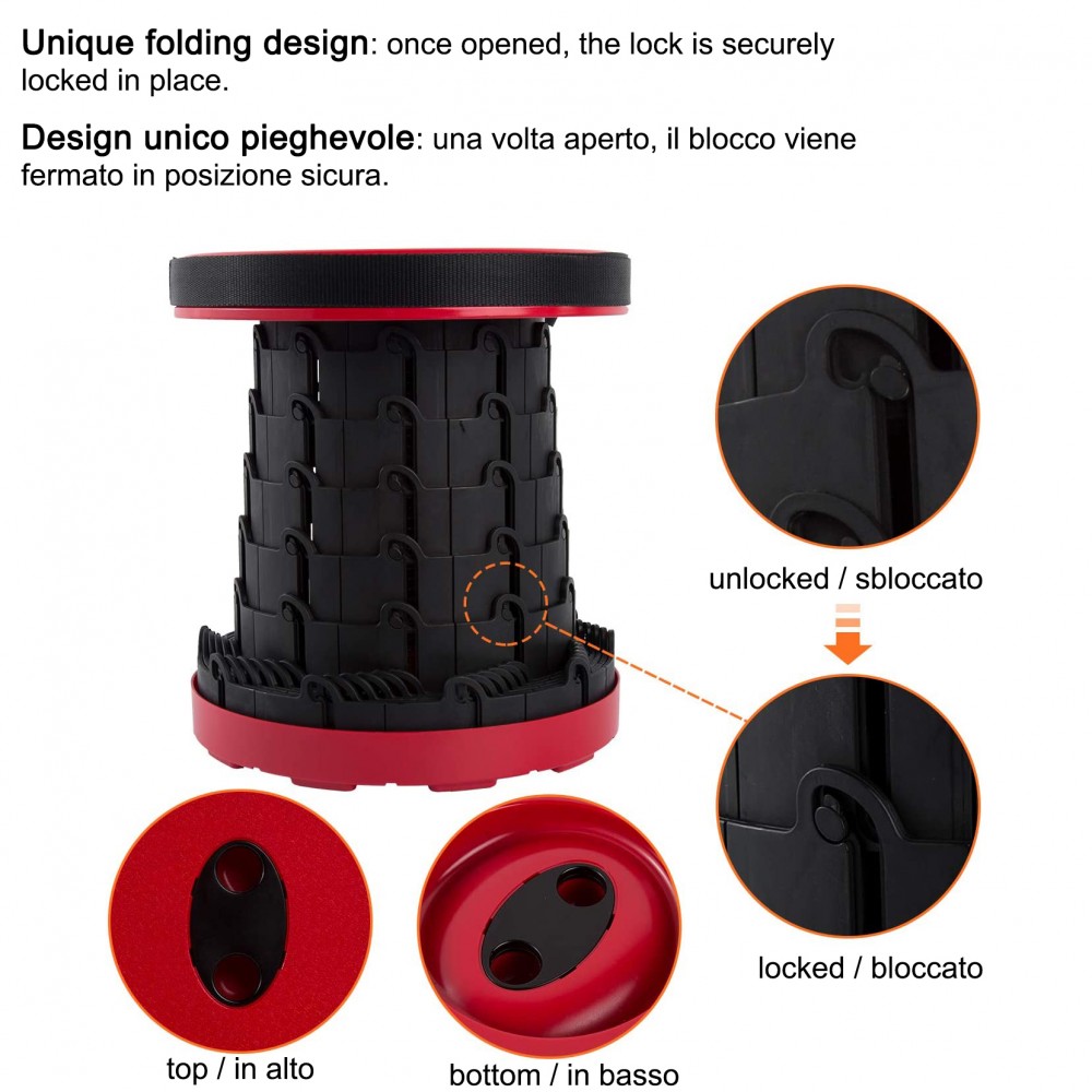 Sgabello Poggiapiedi Portatile a Scomparsa...