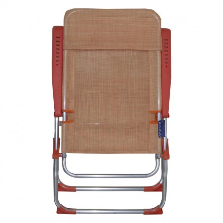 Sedia sdraio 379530 reclinabile 8 posizioni con braccioli tubo 22mm alluminio