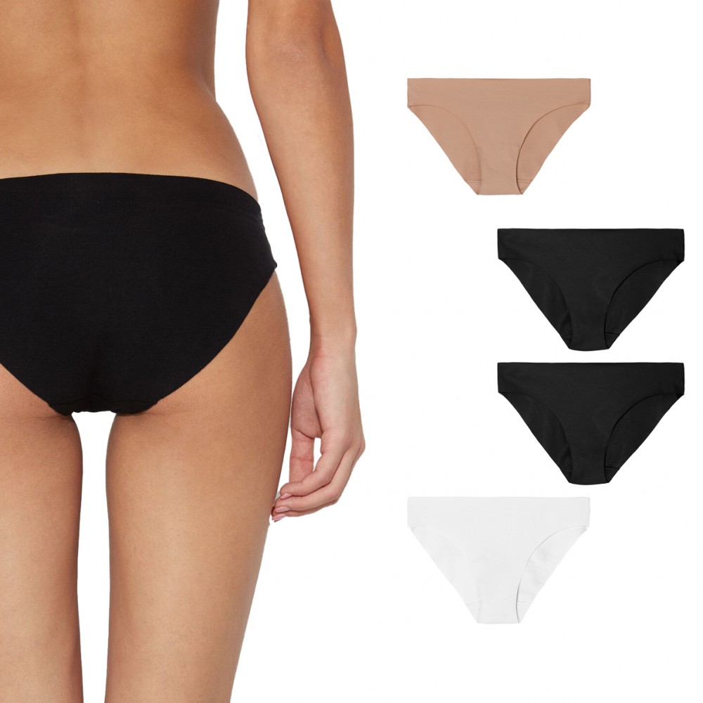 OUNO Invisibile Pack 4 Slip 2xNero 1xBianco...