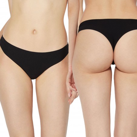 OUNO Invisibile Pack 4 Slip Brasiliana 2xNero 1xBianco 1xBeige Art. 8802 intimo