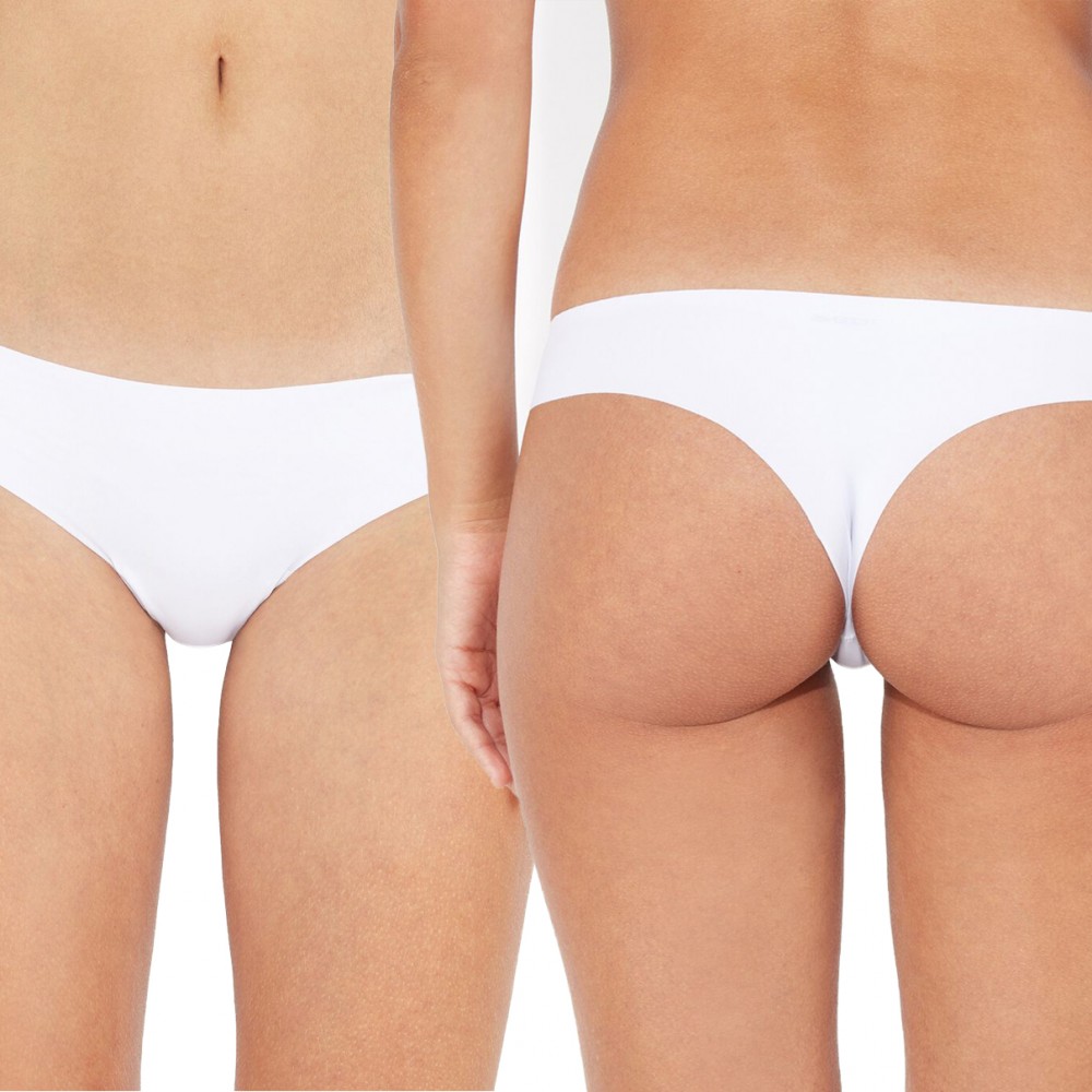 OUNO Invisibile Pack 4 Slip Brasiliana 2xNero...