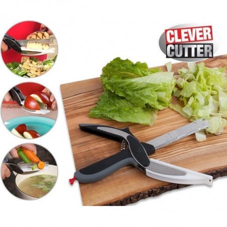 Smart Cutter 2 in 1 Forbice e Coltello 466359 Lame in acciaio e impugnatura soft