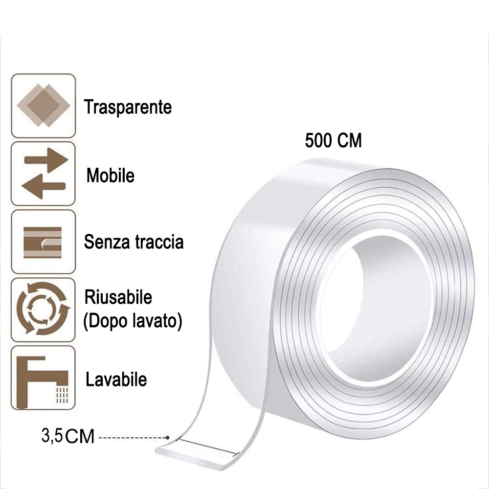 Nastro bi-adesivo extraforte 784095 senza...