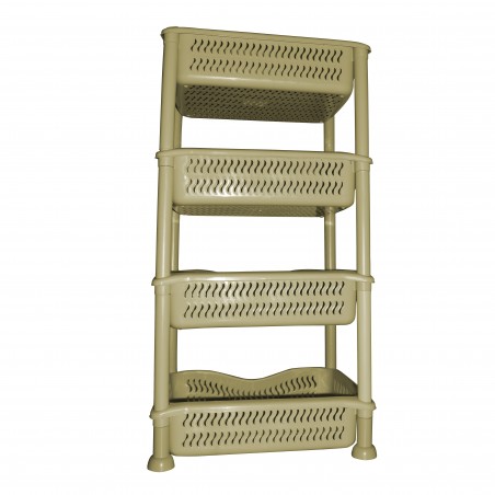 Carrello modulare fino a 4 cestini porta oggetti frutta con 36 x 28 x 9,5h cm