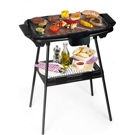 Barbecue Elettrico MASTER EB02S con Gambe 2000W Grill con Temperatura Regolabile