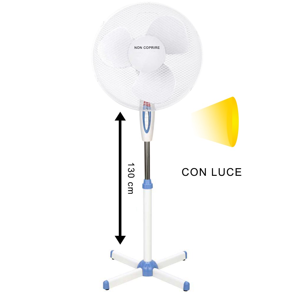 DGSUMMER Ventilatore piantana pala 40cm 3...