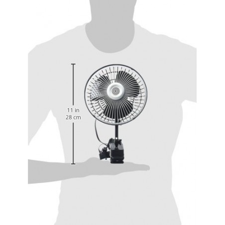 Ventilatore 12V con morsetto 2060659 a pinza per Camion 26 x 18 x 15 cm ALL RIDE