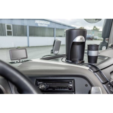 Caffettiera 1 tazza a cialda 12 v per auto camion 391472 colore nero 23h cm 170W