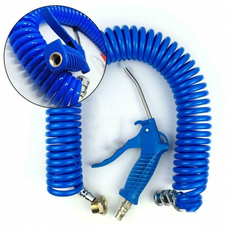 ALLRide Pistola spolveratrice aria 039633 tubo 5 M a bobina spirale pneumatica