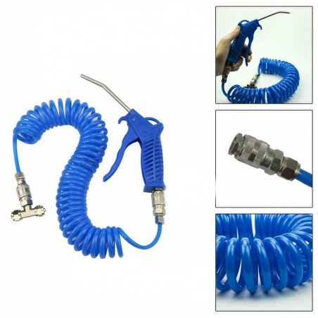 ALLRide Pistola spolveratrice aria 039633 tubo 5 M a bobina spirale pneumatica