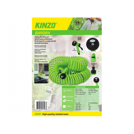 FUBUCA tubo estendibile 074283 da giardino 30 Mt 7 funzionalità innesto rapido