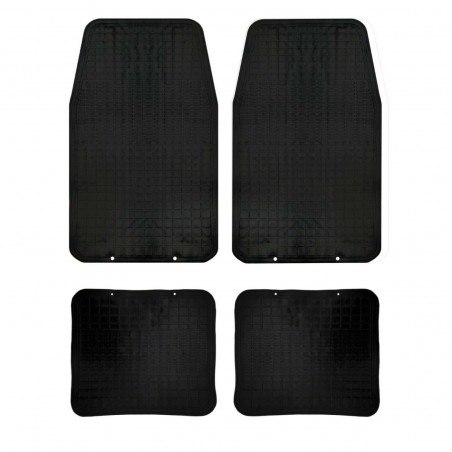 IRVING Set 4 tappetini Universali TAG01 100% Gomma antiscivolo PRAGA NERO