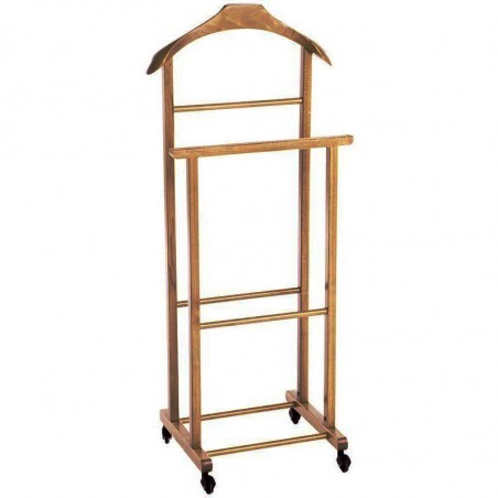 INDOSSATORE legno faggio 2 montanti 4 ruote 43x33x105 h cm uomo morto