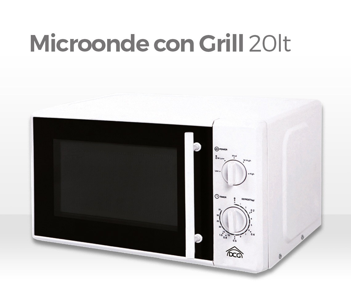 Forno a microonde con funzione grill capacità 20lt dcg820
