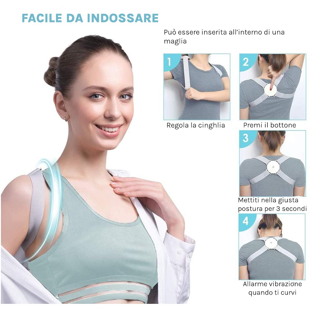 Correttore postura Intelligente con vibrazione...