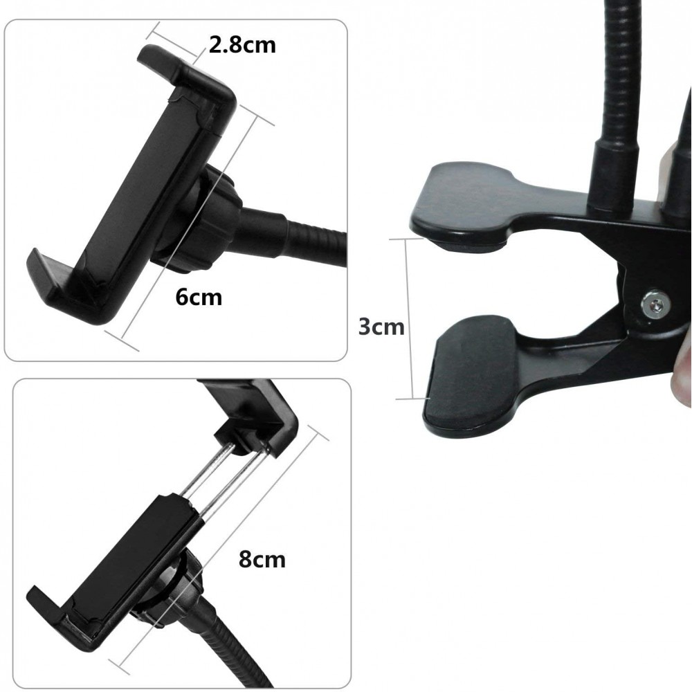 Set selfie 2 in 1 porta telefono e lampada...