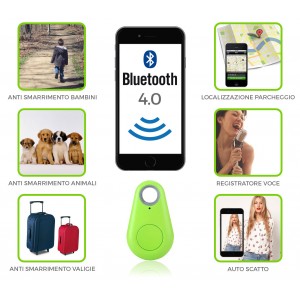 Localizzatore gps per smartphone antilost telecomando pulsante bluetooth multifunzione compatibile apple android
