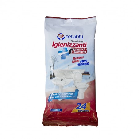 Setablu 24 Salviette superfici igieniche bagno 592226 senza risciacquo