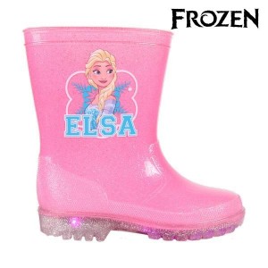 Stivaletto bambina 23-3499 galosce pioggia suola luminosa Frozen ELSA gomma rosa