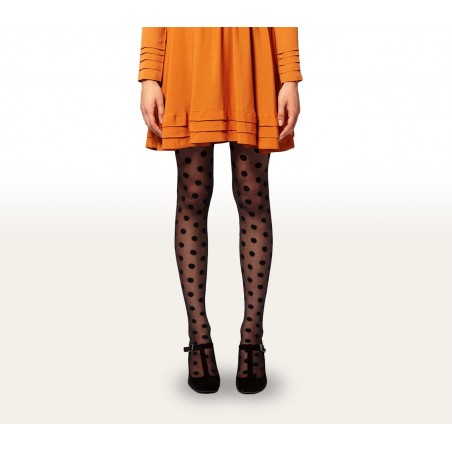 Collant donna calze fantasia a pois 20 DEN in taglia unica dots pattern pantyhose