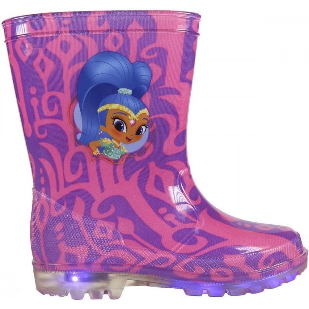 Stivaletto bambina 23-2765 galosce suola luminosa Shimmer and Shine viola e rosa