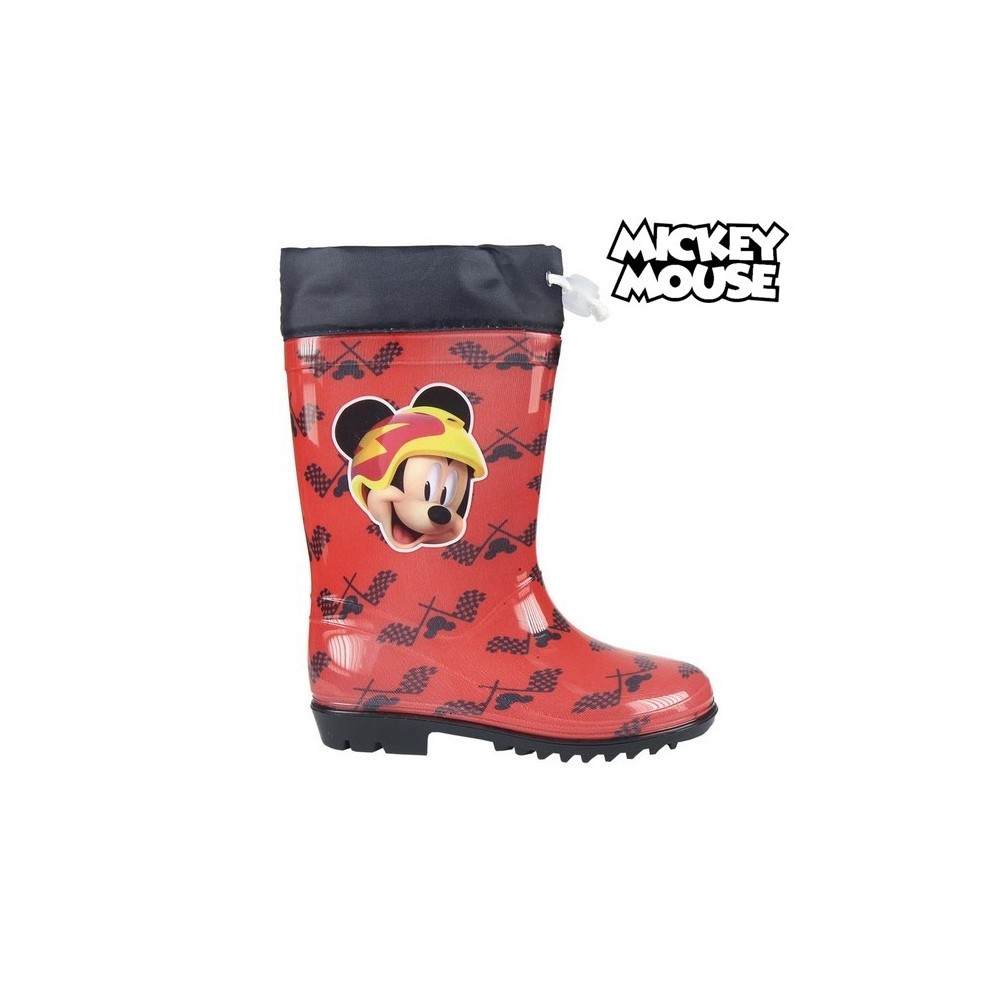 Stivaletto bambino 23-3486 galosce pioggia di gomma Topolino Rosso e nero Mickey