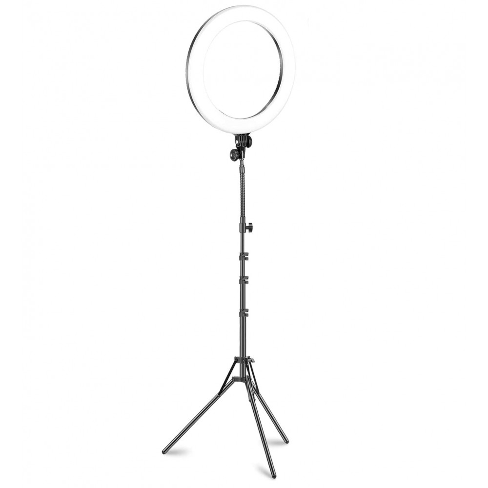 Lampada ad anello luce led 26 cm faro selfie con treppiedi 187134 potenziometro
