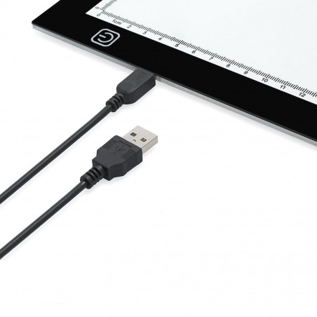 Tavoletta luminosa led per disegno 182276 con ricarica USB sottile grandezza A4