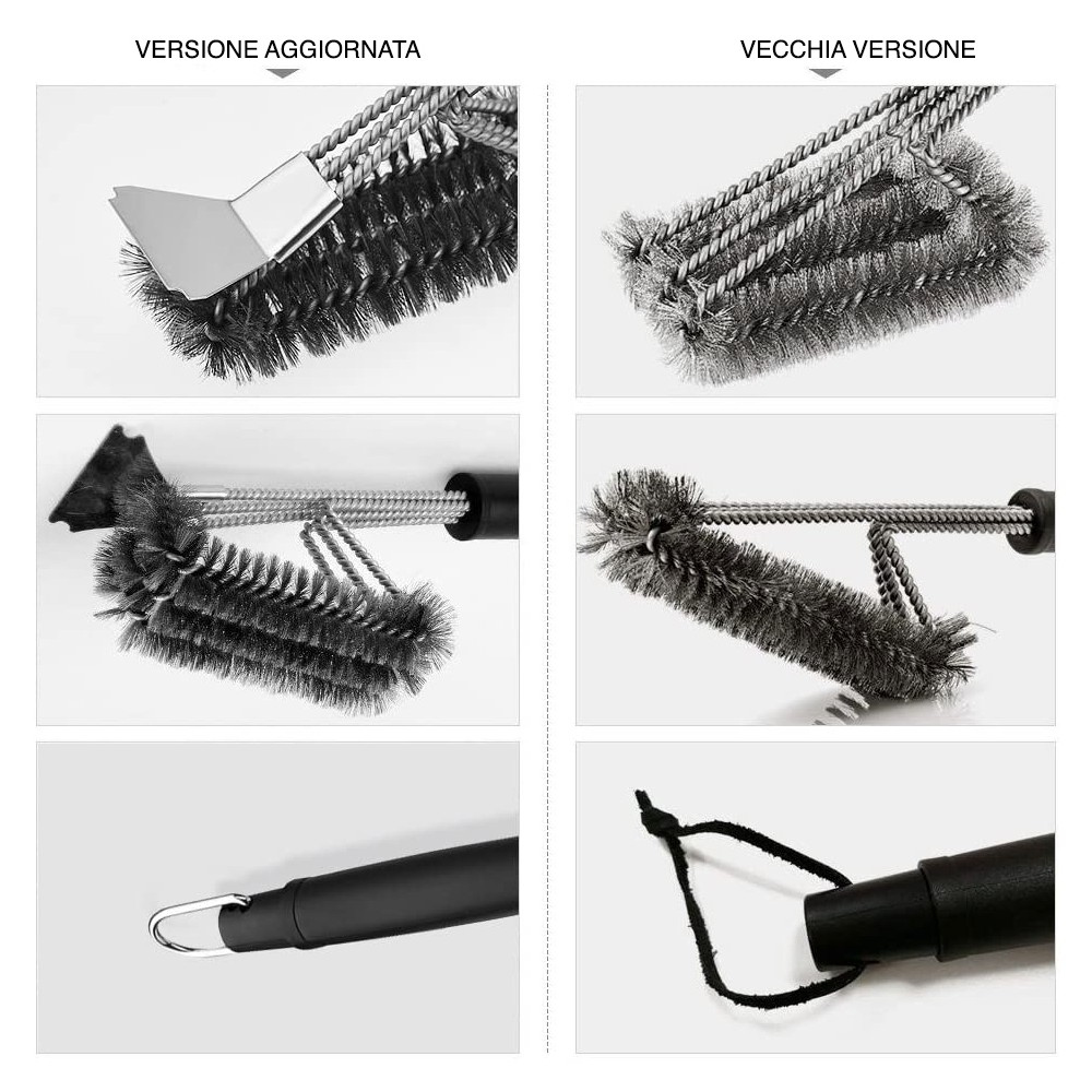 Spazzola per barbecue 16948 con fibre in...