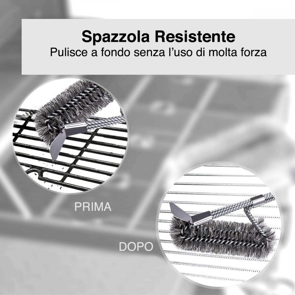 Spazzola per barbecue 16948 con fibre in...