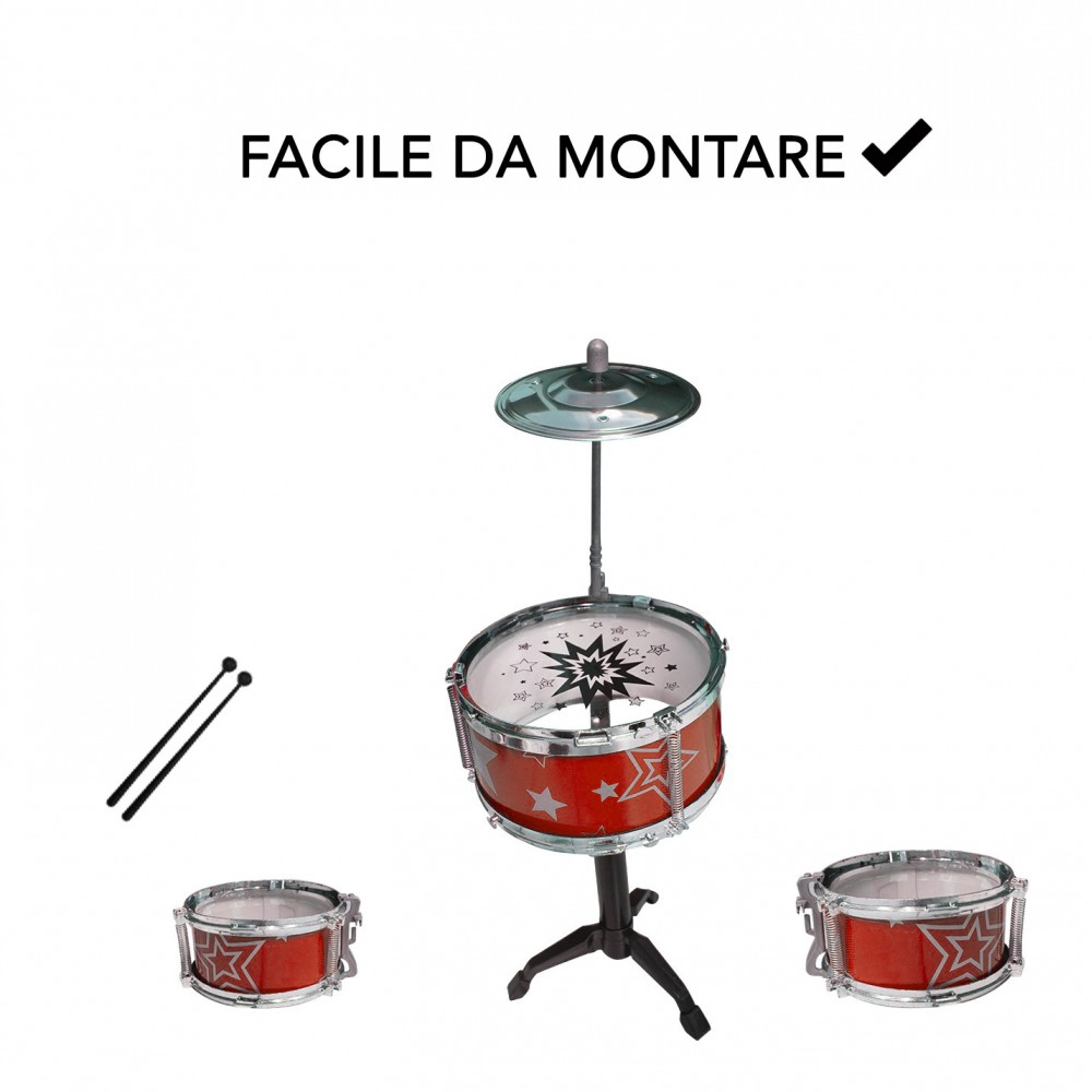 REMITOYS Set Batteria 4 elementi per bambini...