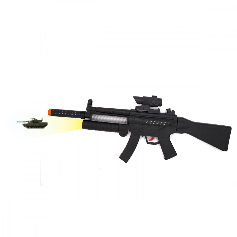 Fucile Mitra giocattolo MP5 con proiettore e suoni 358771 colore Nero 62x23 cm