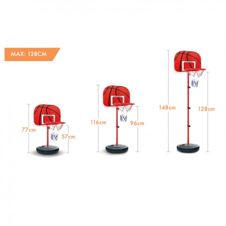 Playset basket bambini 536209 canestro regolabile altezza max 148 cm con palla
