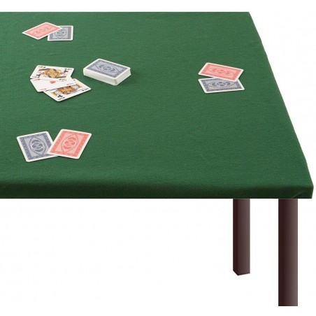 Panno da tavolo per gioco Poker 343926 verde con elastico 140 x 180 cm
