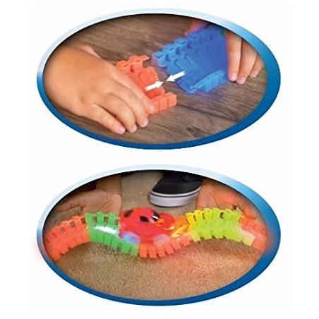 Glow Track Magic piasta fluorescente 120 pz 498903 con salite ascensore e auto