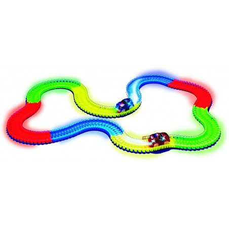 Glow Track Magic piasta fluorescente 120 pz 498903 con salite ascensore e auto