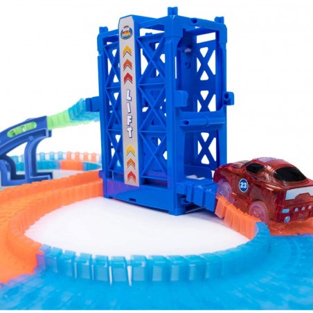 Glow Track Magic piasta fluorescente 120 pz 498903 con salite ascensore e auto