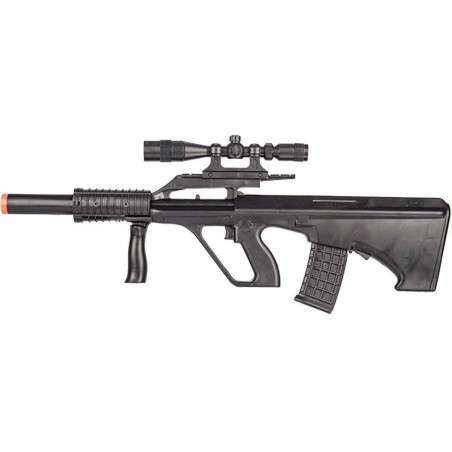 Fucile d'assalto giocattolo AUG 434000 con colpi e mirino pallini da 6 MM