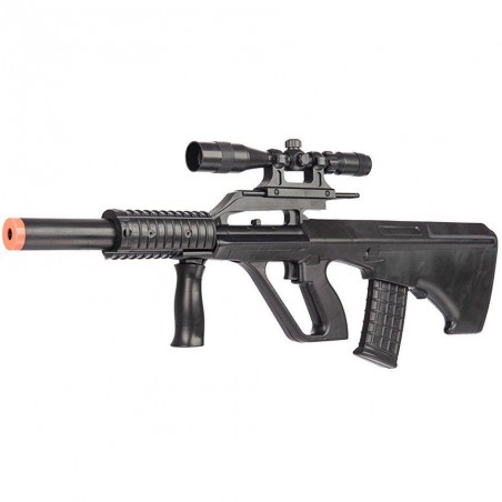 Fucile d'assalto giocattolo AUG 434000 con colpi e mirino pallini da 6 MM