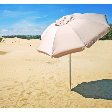 Ombrellone Cayman DIM001 tondo da mare 115 x 160 cm con asta e antivento ECRU'