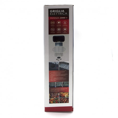 Dictrolux Griglia elettrica 892904 potenza 2000W 39x22 cm 5 livelli temperatura