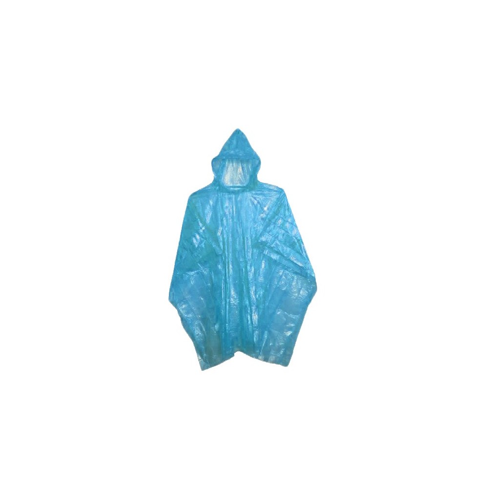 Pack di 3 impermeabili monouso con cappuccio universali e unisex poncho in polietilene leggero e colorato 