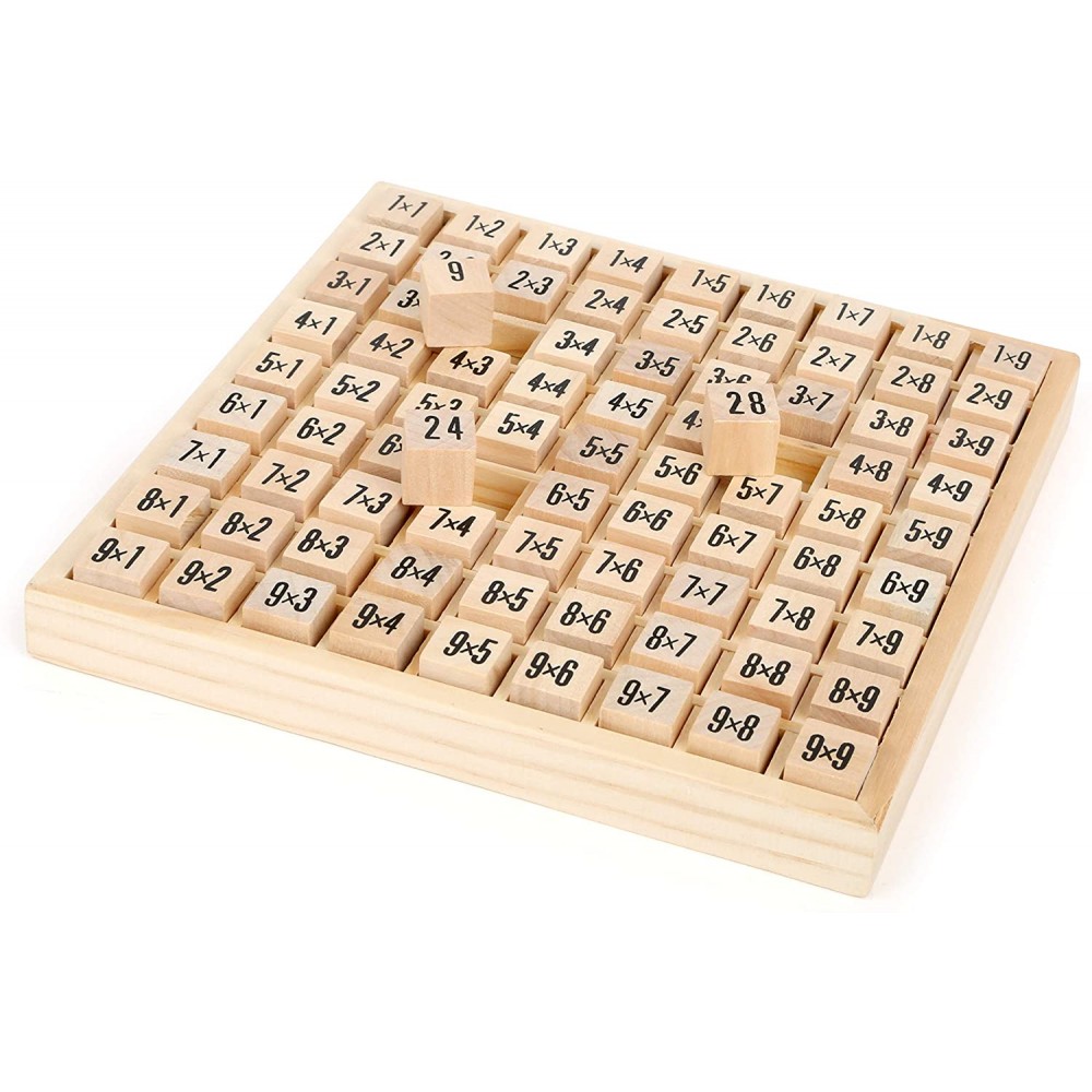 CIGIOKI Impara le tabelline 193532 Gioco legno bambini 17x17 cm moltiplicazione