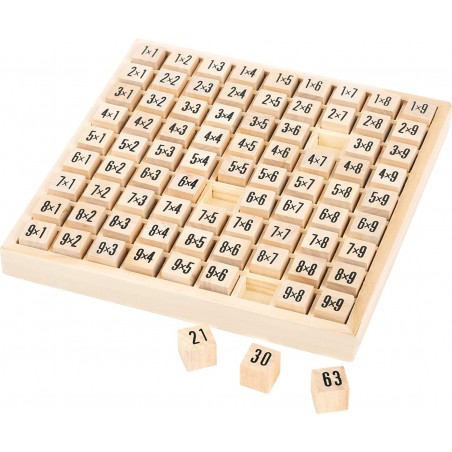 CIGIOKI Impara le tabelline 193532 Gioco legno bambini 17x17 cm moltiplicazione