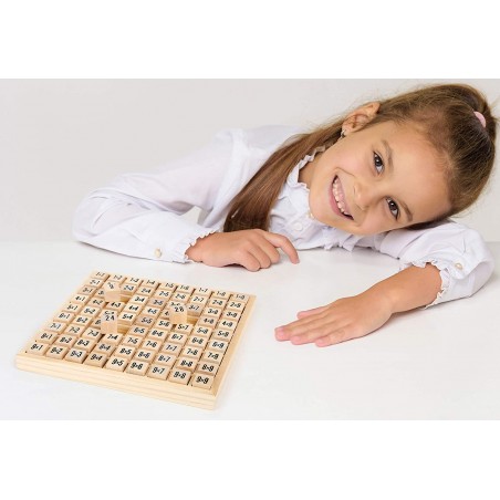 CIGIOKI Impara le tabelline 193532 Gioco legno bambini 17x17 cm moltiplicazione