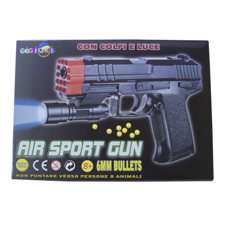 Pistola giocattolo per bambini 285619 Proiettili di 6mm e luce AIR SPORT GUN