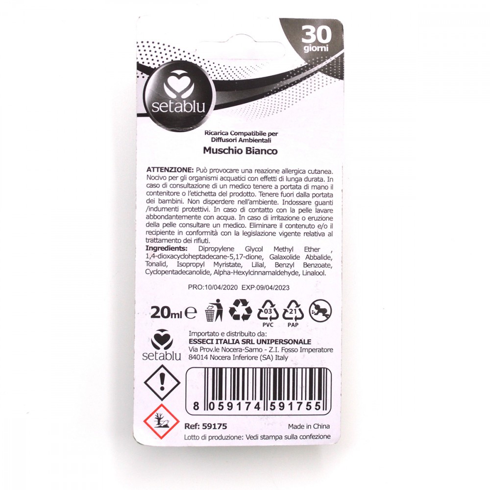 Setablu Aroma muschio bianco 20 Ml compatibile...