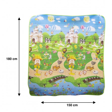 Maxi tappeto 2 in 1 disegnato su 2 lati 013272 tappetone soffice 150x180 cm